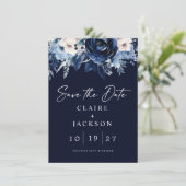 Bloemen van Blauw Save The Date (Staand voorkant)