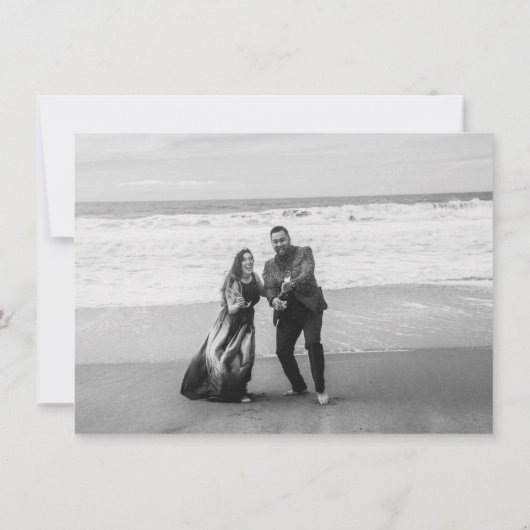 Bloemen van Blauwe Twee foto Save The Date (Achterkant)