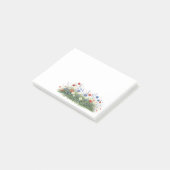 Bloemen van botanische tuin met wilde bloemen post-it® notes (Schuin)