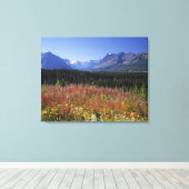 Bloemen van brandweed canvas afdruk (Insitu (Houten vloer))