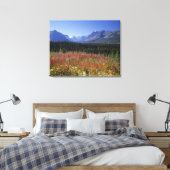 Bloemen van brandweed canvas afdruk (Insitu (Slaapkamer))
