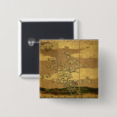 Bloemen van Camellias Vierkante Button 5,1 Cm (Voorkant /achterkant)