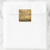 Bloemen van Camellias Vierkante Sticker (Tas)