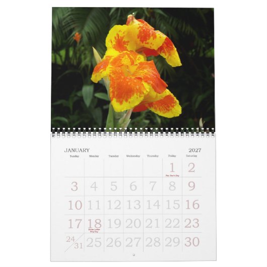 Bloemen van Costa Rica Kalender (Jan 2027)