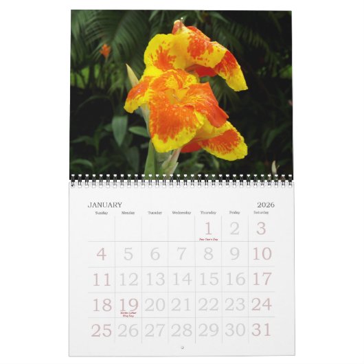 Bloemen van Costa Rica Kalender (Jan 2026)
