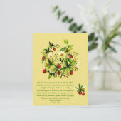 bloemen van de aardbeien van Shakespeare Postca Briefkaart (Staand voorkant)