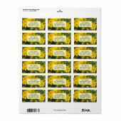 Bloemen van de Aardpeer Adreslabels Etiket (Full Sheet)