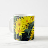 Bloemen van de aardpeer koffiemok (Voorkant links)