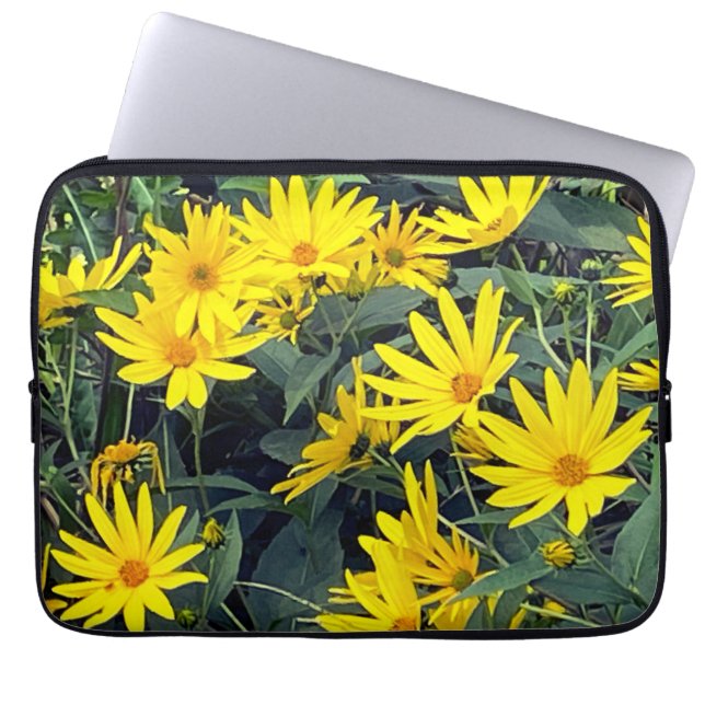 Bloemen van de aardpeer laptop sleeve (Voorkant)