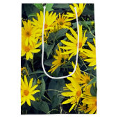 Bloemen van de aardpeer medium cadeauzakje (Achterkant)
