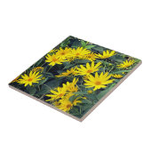 Bloemen van de aardpeer tegeltje (Zijkant)