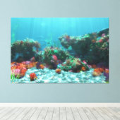 Bloemen van de Afdruk van het Canvas van het Zee (Insitu (Houten vloer))
