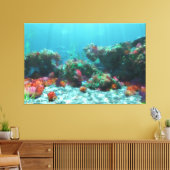 Bloemen van de Afdruk van het Canvas van het Zee (Insitu (Woonkamer))