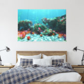 Bloemen van de Afdruk van het Canvas van het Zee (Insitu (Slaapkamer))