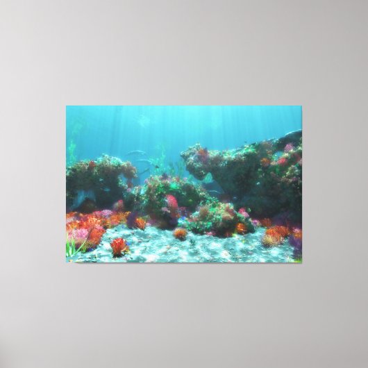 Bloemen van de Afdruk van het Canvas van het Zee (Voorkant)