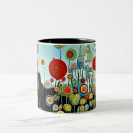 Bloemen van de Afgrond Tweekleurige Koffiemok