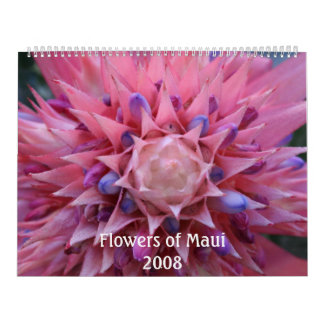 Bloemen van de agenda van Maui 2008 Kalender