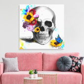 Bloemen van de bloem van de bloem van de stengel canvas afdruk (Insitu (Woonkamer))