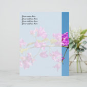 Bloemen van de Bougainvillea Custom Briefhoofd (Staand voorkant)