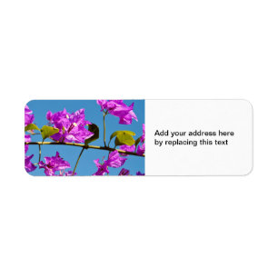 Bloemen van de Bougainvillea Etiket