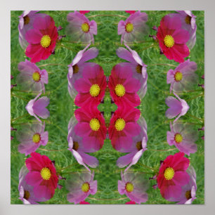 Bloemen van de Cosmos Abstracte Natuur Poster