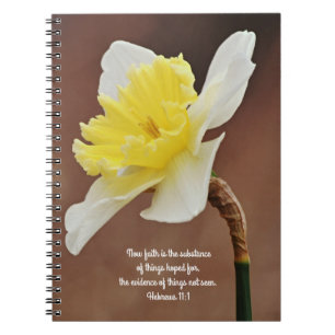 Bloemen van de Faith Daffodil Evidence Prayer-lapt Notitieboek
