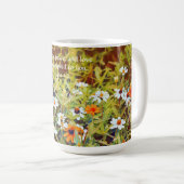 Bloemen van de Faith Zinnia Garden Mok Cup (Voorkant rechts)