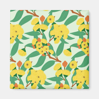 Bloemen van de gele gombomen magneet