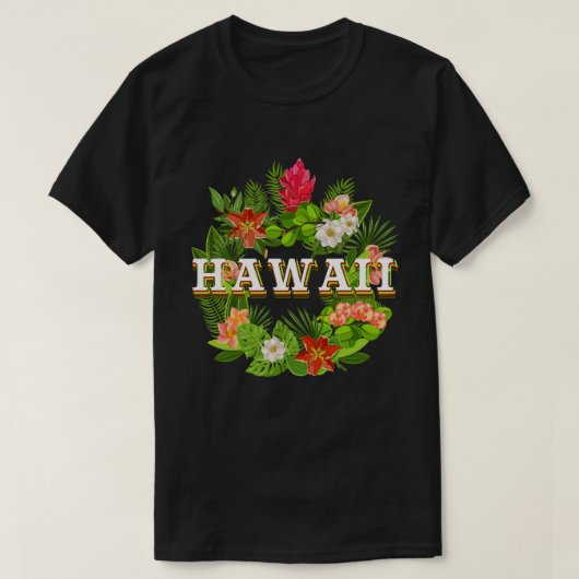 Bloemen van de Hawaï Word Art - Hawaiian Pride T-shirt (Design voorkant)