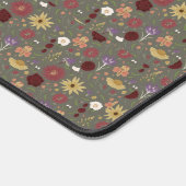 Bloemen van de herfst omarmen groene achtergrond bureaumat (Hoek)