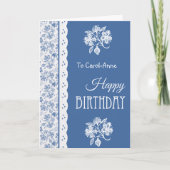 Bloemen van de Indigo van de Kaart van de (Voorkant)