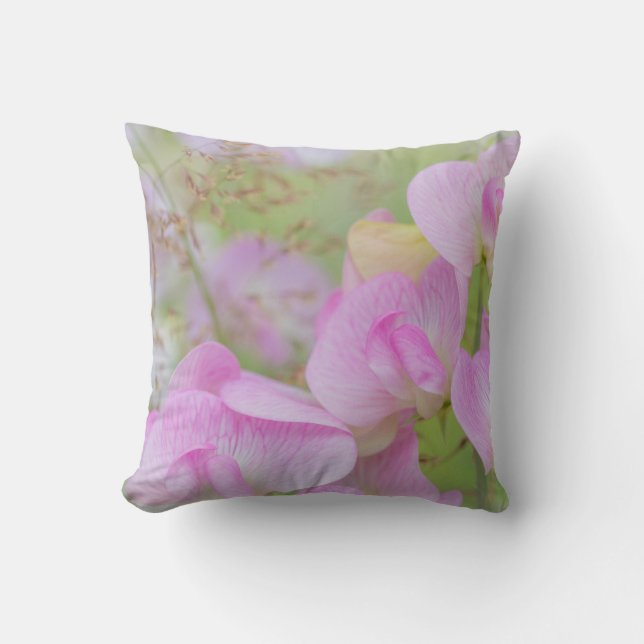 Bloemen van de lathyrus | Seabeck, WA Kussen (Voorkant)