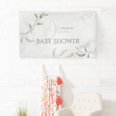 Bloemen van de lentebloem van Baby shower Spandoek (Insitu)