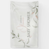 Bloemen van de lentebloem van Baby shower Spandoek (Verticaal)