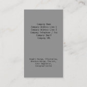 Bloemen van de libel van bloemig Visitekaartje (Achterkant)