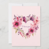 Bloemen van de Liefde | Bloemenkrans | Valentijnsd Feestdagenkaart (Voorkant)