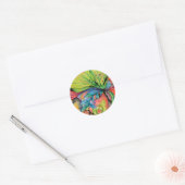 Bloemen van de liefde ronde sticker (Envelop)
