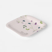 Bloemen van de Lieve Linde | Meisjes Baby Shower Papieren Bordje (Gebogen)