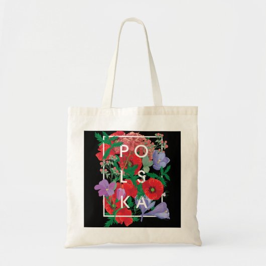 Bloemen van de Poolse Woordkunst - Polska Poolse P Tote Bag (Voorkant)