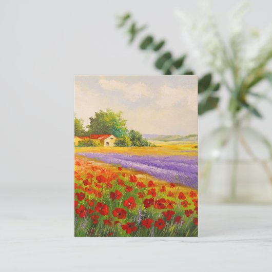 Bloemen van de Provence Briefkaart (Staand voorkant)