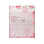  bloemen van de roze Retro van de middelste eeuw m Notitieblok (Linkerzijde)