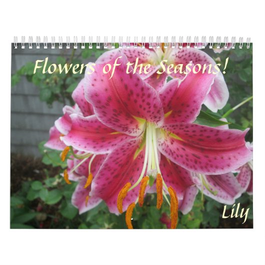 Bloemen van de seizoenskalender kalender (Hoes)