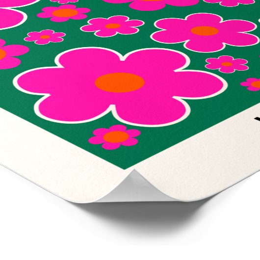 Bloemen van de ventilatormarkt van de moderne deco poster (Hoek)