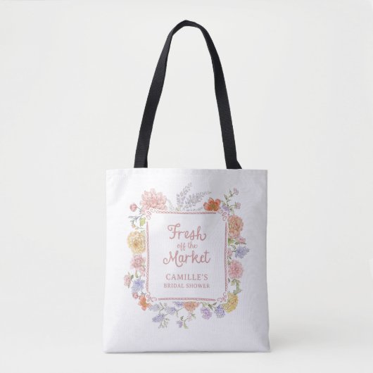 Bloemen van de verse markt  tote bag (Voorkant)