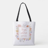 Bloemen van de verse markt  tote bag (Achterkant)