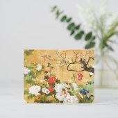 Bloemen van de vier seizoenen, Saito Ippo, Aziatis Briefkaart (Staand voorkant)