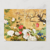 Bloemen van de vier seizoenen, Saito Ippo, Aziatis Briefkaart (Voorkant)