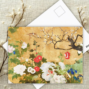 Bloemen van de vier seizoenen, Saito Ippo, Aziatis Briefkaart