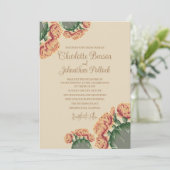 Bloemen van de vijgcactus Elegante Cactus Bruiloft Kaart (Staand voorkant)