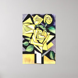 Bloemen van een vriendschappelijke Geometrische ge Canvas Afdruk